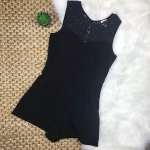 🐝 Nordstrom Black Lace Dressy Romper